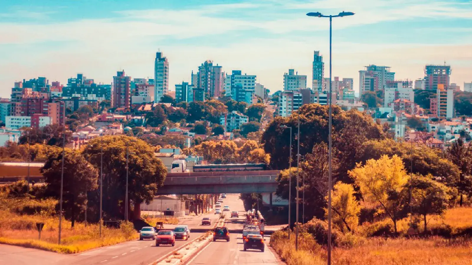 Vista da cidade de Santa Maria, no Rio Grande do Sul, onde fica a sede da Conplan